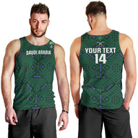 Custom Saudi Arabia Football Men Tank Top 2026 Arabian Falcons Sporty Version - Wonder Print Shop