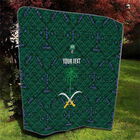 Custom Saudi Arabia Football Quilt 2026 Arabian Falcons Sporty Version - Wonder Print Shop