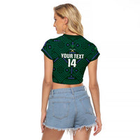 Custom Saudi Arabia Football Raglan Cropped T Shirt 2026 Arabian Falcons Sporty Version - Wonder Print Shop