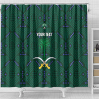 Custom Saudi Arabia Football Shower Curtain 2026 Arabian Falcons Sporty Version - Wonder Print Shop