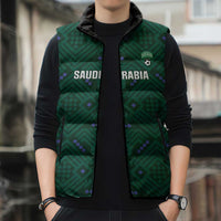Custom Saudi Arabia Football Sleeveless Puffer Jacket 2026 Arabian Falcons Sporty Version - Wonder Print Shop