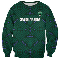 Custom Saudi Arabia Football Sweatshirt 2026 Arabian Falcons Sporty Version - Wonder Print Shop