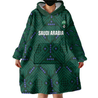 Custom Saudi Arabia Football Wearable Blanket Hoodie 2026 Arabian Falcons Sporty Version - Wonder Print Shop