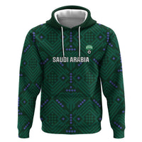 Custom Saudi Arabia Football Zip Hoodie 2026 Arabian Falcons Sporty Version - Wonder Print Shop