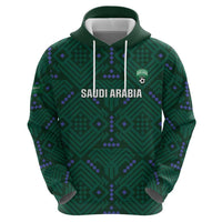 Custom Saudi Arabia Football Zip Hoodie 2026 Arabian Falcons Sporty Version - Wonder Print Shop