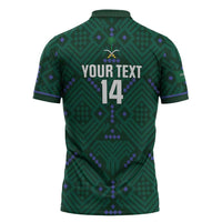 Custom Saudi Arabia Football Zipper Polo Shirt 2026 Arabian Falcons Sporty Version - Wonder Print Shop