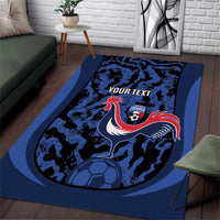 Custom France Football Area Rug 2026 Allez Les Bleus Rooster Grunge - Wonder Print Shop