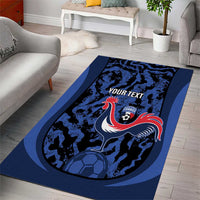 Custom France Football Area Rug 2026 Allez Les Bleus Rooster Grunge - Wonder Print Shop