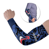Custom France Football Arm Sleeves 2026 Allez Les Bleus Rooster Grunge - Wonder Print Shop