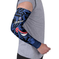 Custom France Football Arm Sleeves 2026 Allez Les Bleus Rooster Grunge - Wonder Print Shop
