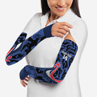 Custom France Football Arm Sleeves 2026 Allez Les Bleus Rooster Grunge - Wonder Print Shop