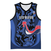 Custom France Football Basketball Jersey 2026 Allez Les Bleus Rooster Grunge - Wonder Print Shop