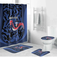 Custom France Football Bathroom Set 2026 Allez Les Bleus Rooster Grunge - Wonder Print Shop