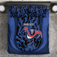 Custom France Football Bedding Set 2026 Allez Les Bleus Rooster Grunge - Wonder Print Shop