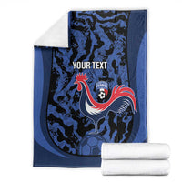 Custom France Football Blanket 2026 Allez Les Bleus Rooster Grunge - Wonder Print Shop
