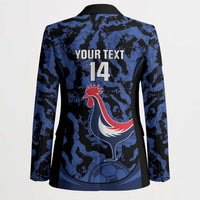 Custom France Football Blazer 2026 Allez Les Bleus Rooster Grunge - Wonder Print Shop