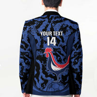 Custom France Football Blazer 2026 Allez Les Bleus Rooster Grunge - Wonder Print Shop