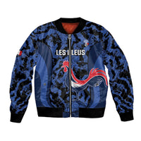 Custom France Football Bomber Jacket 2026 Allez Les Bleus Rooster Grunge - Wonder Print Shop
