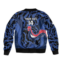 Custom France Football Bomber Jacket 2026 Allez Les Bleus Rooster Grunge - Wonder Print Shop
