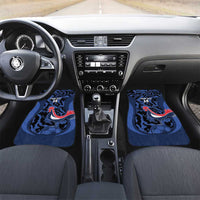 Custom France Football Car Mats 2026 Allez Les Bleus Rooster Grunge - Wonder Print Shop