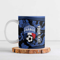 Custom France Football Ceramic Mug 2026 Allez Les Bleus Rooster Grunge - Wonder Print Shop