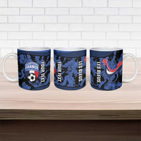 Custom France Football Ceramic Mug 2026 Allez Les Bleus Rooster Grunge - Wonder Print Shop