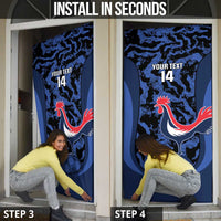 Custom France Football Door Cover 2026 Allez Les Bleus Rooster Grunge - Wonder Print Shop