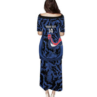 Custom France Football Family Matching Puletasi and Hawaiian Shirt 2026 Allez Les Bleus Rooster Grunge - Wonder Print Shop