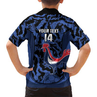 Custom France Football Family Matching Short Sleeve Bodycon Dress and Hawaiian Shirt 2026 Allez Les Bleus Rooster Grunge - Wonder Print Shop