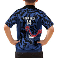 Custom France Football Family Matching Tank Maxi Dress and Hawaiian Shirt 2026 Allez Les Bleus Rooster Grunge - Wonder Print Shop
