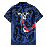 Custom France Football Family Matching Tank Maxi Dress and Hawaiian Shirt 2026 Allez Les Bleus Rooster Grunge - Wonder Print Shop