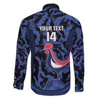 Custom France Football Family Matching Tank Maxi Dress and Hawaiian Shirt 2026 Allez Les Bleus Rooster Grunge - Wonder Print Shop