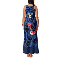 Custom France Football Family Matching Tank Maxi Dress and Hawaiian Shirt 2026 Allez Les Bleus Rooster Grunge - Wonder Print Shop