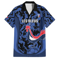 Custom France Football Hawaiian Shirt 2026 Allez Les Bleus Rooster Grunge - Wonder Print Shop