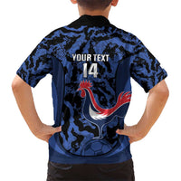 Custom France Football Hawaiian Shirt 2026 Allez Les Bleus Rooster Grunge - Wonder Print Shop