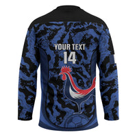 Custom France Football Hockey Jersey 2026 Allez Les Bleus Rooster Grunge - Wonder Print Shop