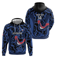 Custom France Football Hoodie 2026 Allez Les Bleus Rooster Grunge - Wonder Print Shop