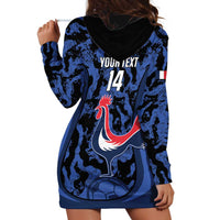 Custom France Football Hoodie Dress 2026 Allez Les Bleus Rooster Grunge - Wonder Print Shop