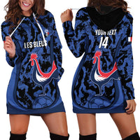 Custom France Football Hoodie Dress 2026 Allez Les Bleus Rooster Grunge - Wonder Print Shop