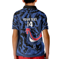 Custom France Football Kid Polo Shirt 2026 Allez Les Bleus Rooster Grunge - Wonder Print Shop