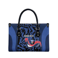 Custom France Football Leather Bag 2026 Allez Les Bleus Rooster Grunge - Wonder Print Shop