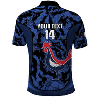 Custom France Football Polo Shirt 2026 Allez Les Bleus Rooster Grunge - Wonder Print Shop