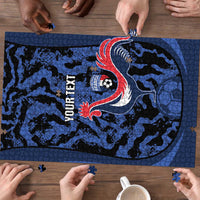 Custom France Football Puzzle 2026 Allez Les Bleus Rooster Grunge - Wonder Print Shop