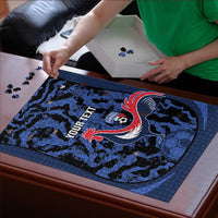 Custom France Football Puzzle 2026 Allez Les Bleus Rooster Grunge - Wonder Print Shop