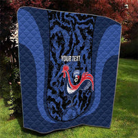 Custom France Football Quilt 2026 Allez Les Bleus Rooster Grunge - Wonder Print Shop