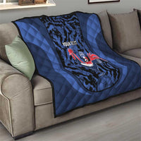 Custom France Football Quilt 2026 Allez Les Bleus Rooster Grunge - Wonder Print Shop