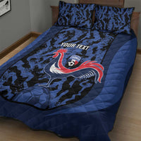 Custom France Football Quilt Bed Set 2026 Allez Les Bleus Rooster Grunge - Wonder Print Shop