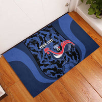 Custom France Football Rubber Doormat 2026 Allez Les Bleus Rooster Grunge - Wonder Print Shop