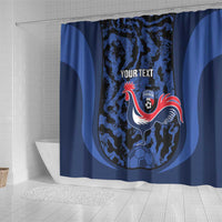 Custom France Football Shower Curtain 2026 Allez Les Bleus Rooster Grunge - Wonder Print Shop