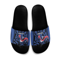 Custom France Football Slide Sandals 2026 Allez Les Bleus Rooster Grunge - Wonder Print Shop